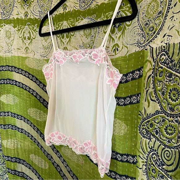 Vintage Y2K Rampage Fairy Blush and Cream Sheer Camisole Size Large - Picture 5 of 13